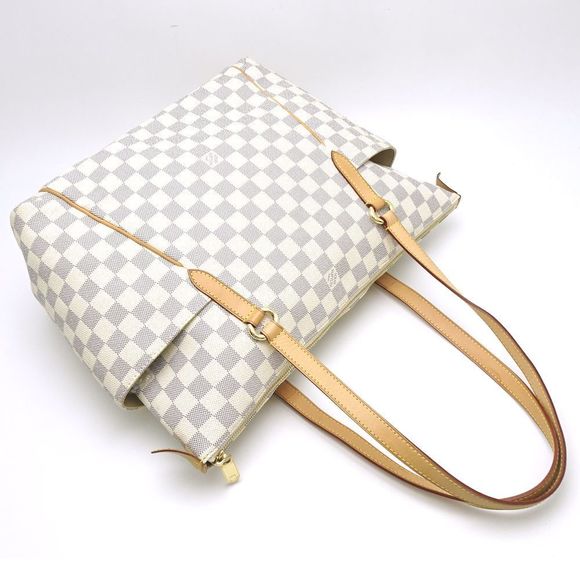 Louis Vuitton Damier Azur Totally MM Tote Bag White - Picture 4 of 8